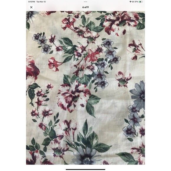 Bellambra Womens 100% Linen Floral Lightweight Blouse Made In Italy Size Medium - Picture 6 of 9